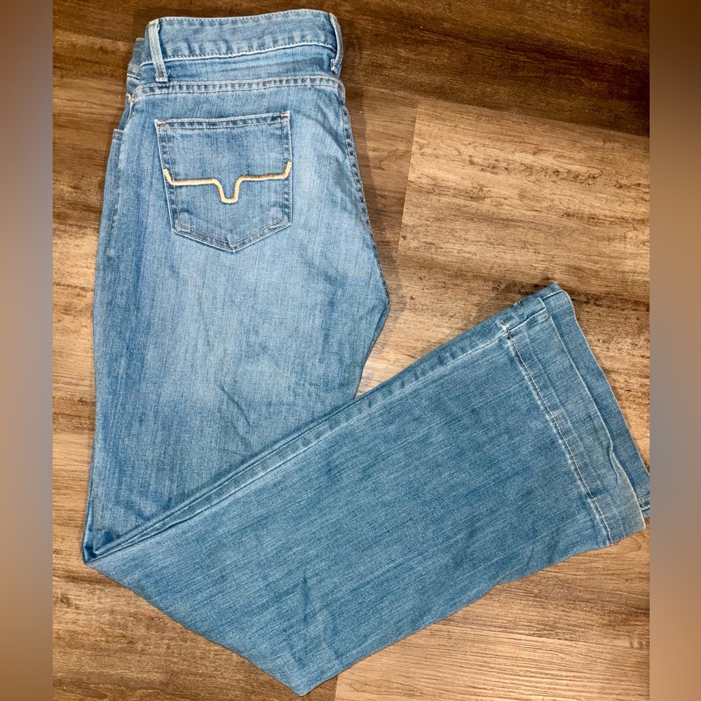 Kimes Ranch Women's Lola Soho Medium Wash Trouser Cut Flare Jeans